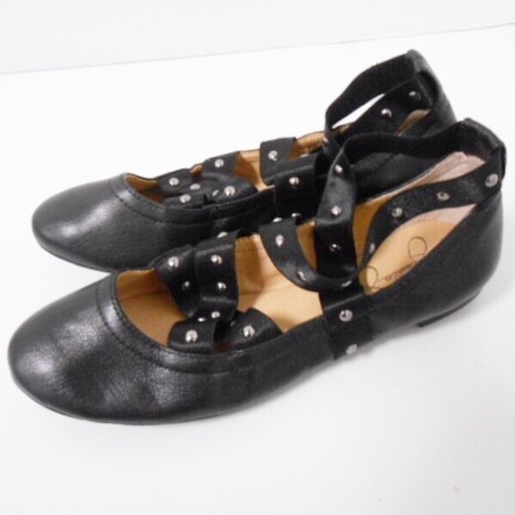 NWOT Jessica Simpson Black Nariah Studded Flats - Picture 6 of 8